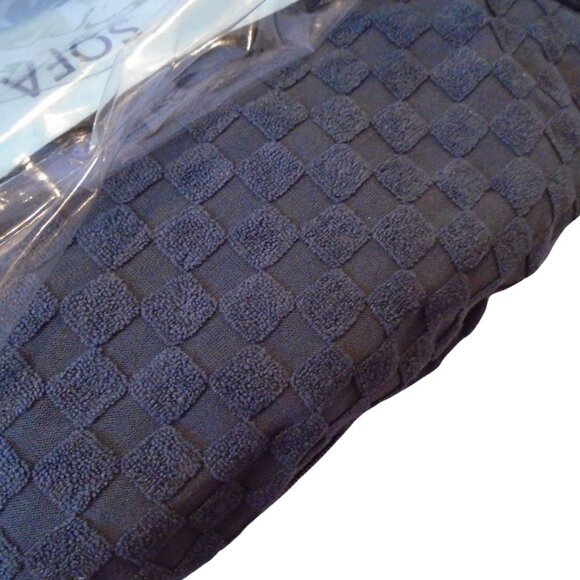 Stretch Sofa Slipcover Loveseat Dark Grey Furniture Cover Checkered Pattern 3491 - Picture 3 of 5